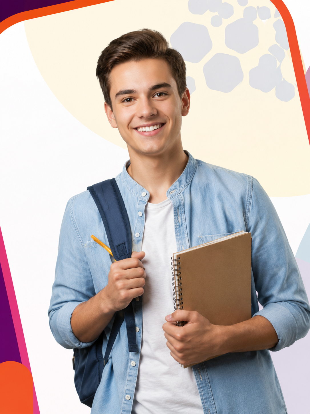 Student reading a book